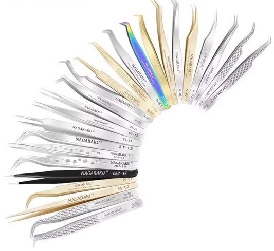 Pinzetten Set (grade & gebogen)