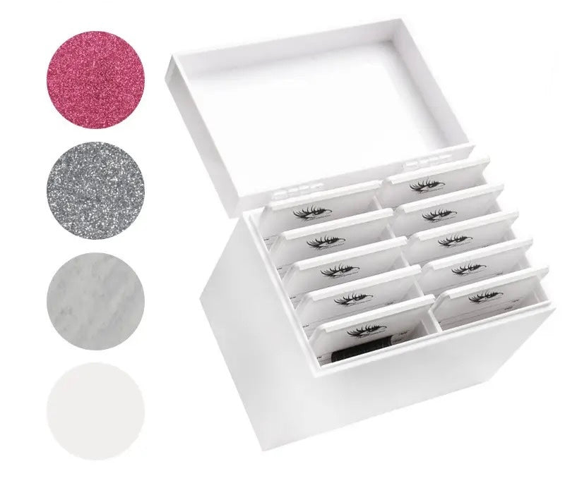 wimpern aufbewahrung Wimpern Aufbewahrungsbox mit 10 Acrylplatten – lashlove