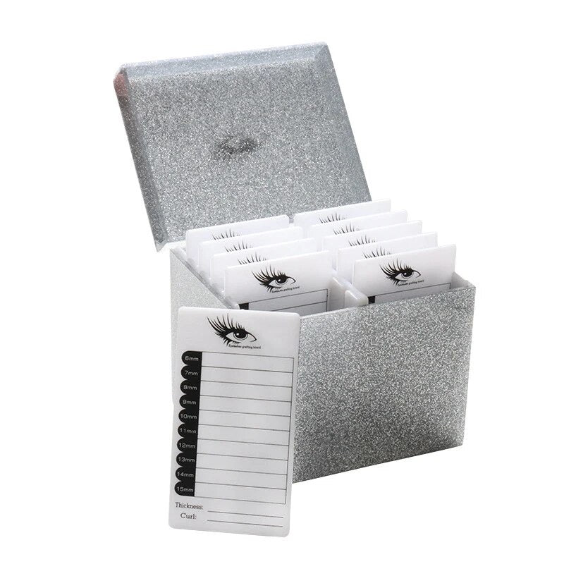 Wimpern Aufbewahrungsbox mit 10 Acrylplatten